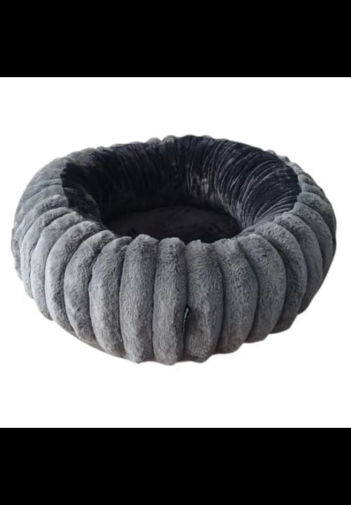 Bespoke Brats Donut Bed - Dark Grey And Black - Medium