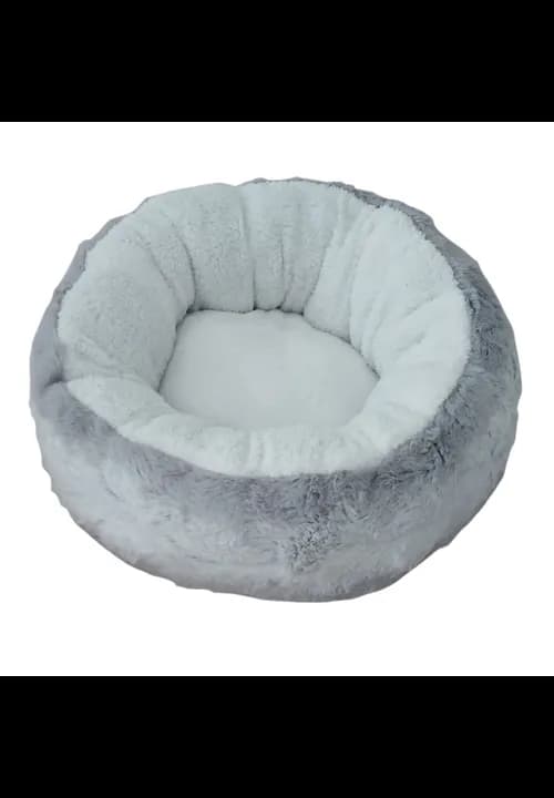 Bespoke Brats Donut Bed - Grey And White - Extra Extra Small