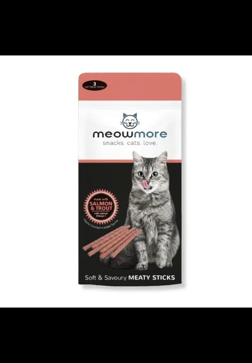 Meowmore Meaty Sticks Salmon And Trout 15G