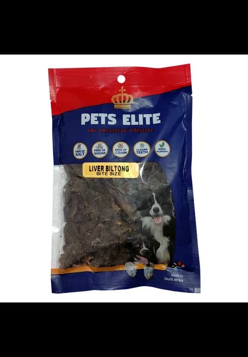 Pets Elite Liver Biltong Bite Size 90G