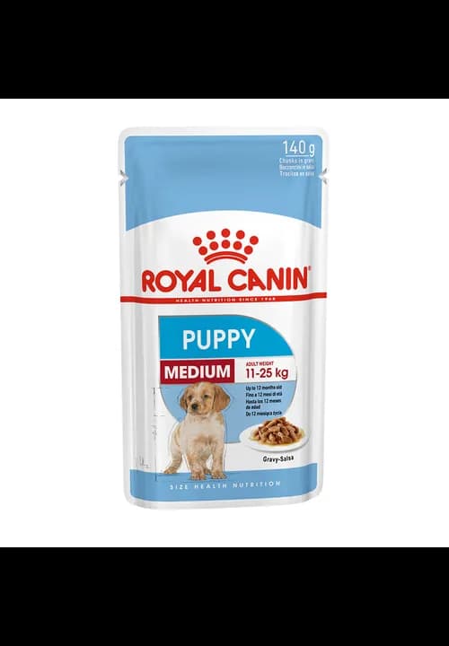 Royal Canin Medium Puppy Chunks In Gravy 140G